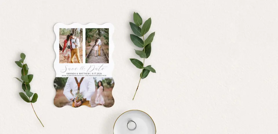 Save the Date Card with Optional Guest Addressing Service
