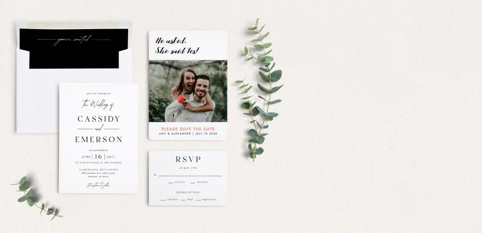 Front of Save the Date Card