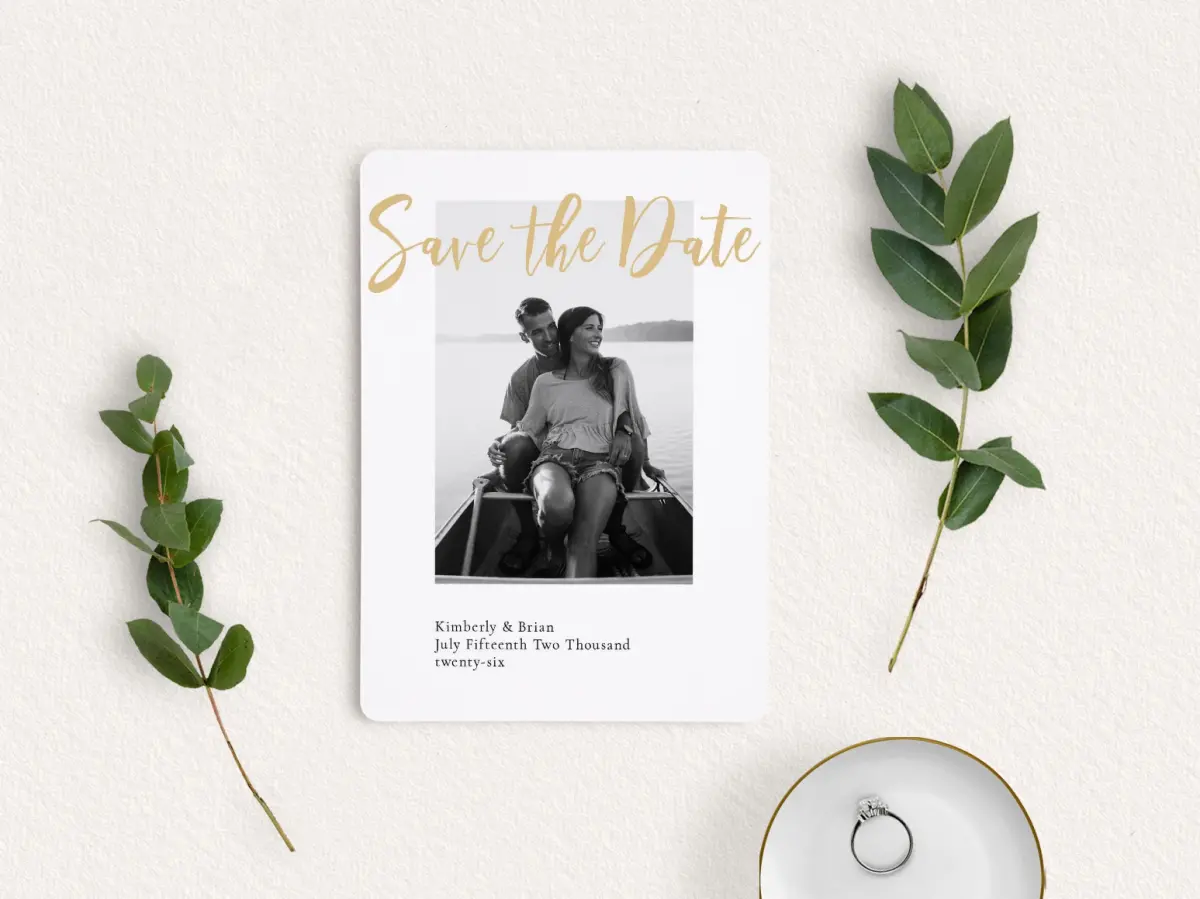 Save the Date Card with Optional Guest Addressing Service