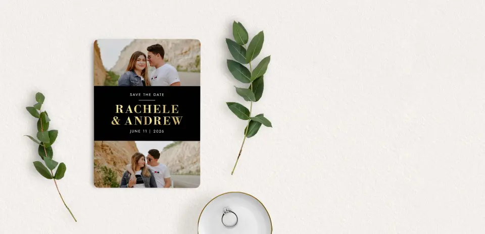 Save the Date Card with Optional Guest Addressing Service