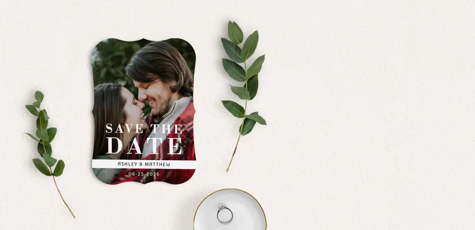 Save the Date Card with Optional Guest Addressing Service