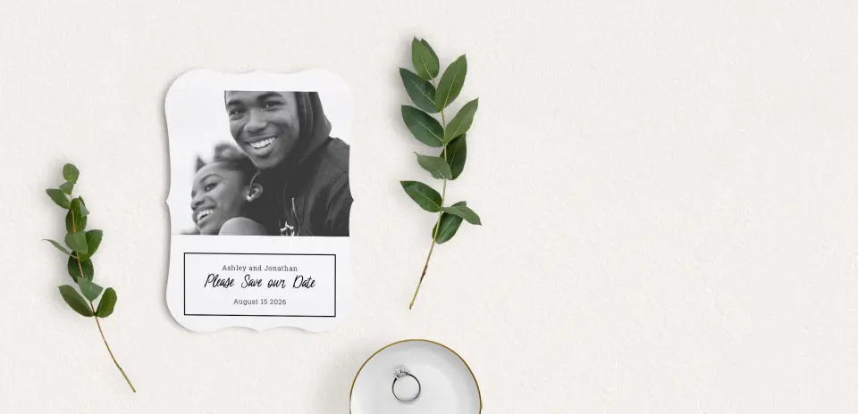 Save the Date Card with Optional Guest Addressing Service