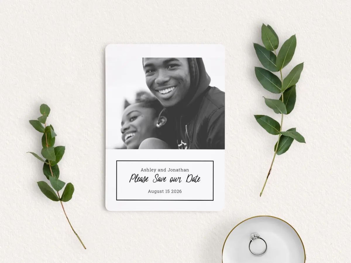 Save the Date Card with Optional Guest Addressing Service