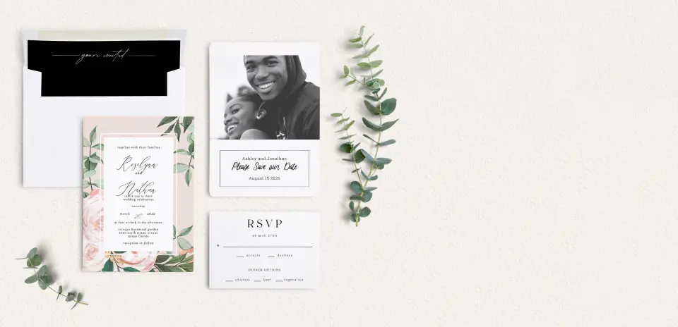 Front of Save the Date Card