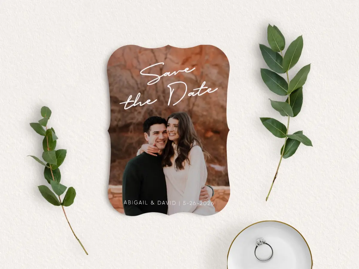 Save the Date Card with Optional Guest Addressing Service