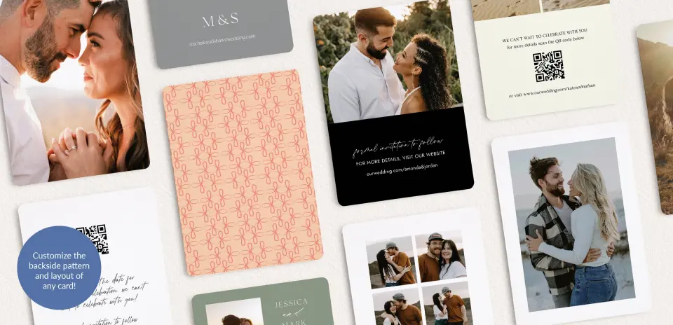 Back of Save the Date Card
