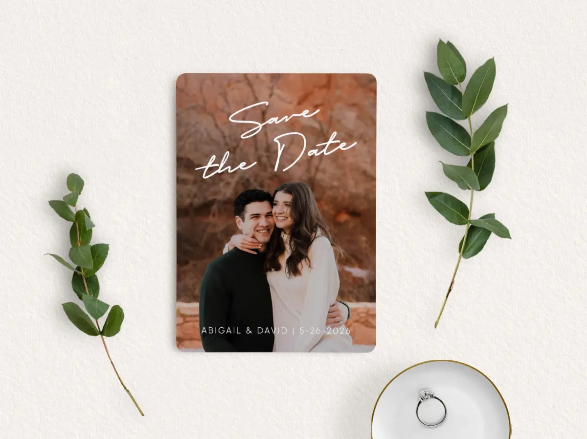 Save the Date Card with Optional Guest Addressing Service
