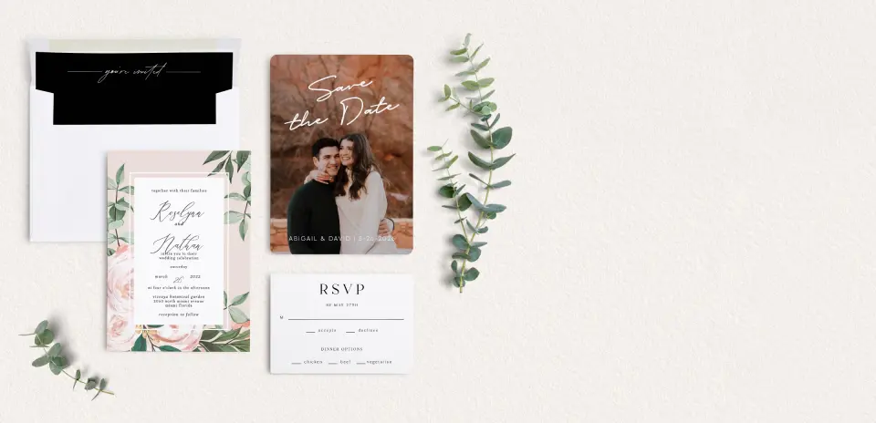 Front of Save the Date Card