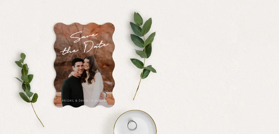 Save the Date Card with Optional Guest Addressing Service