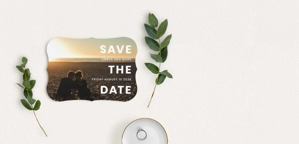 Save the Date Card with Optional Guest Addressing Service