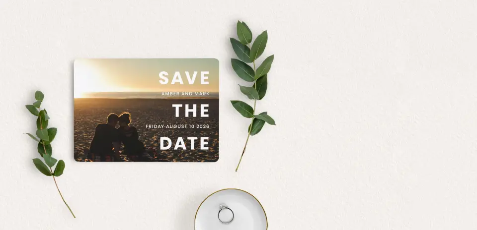 Save the Date Card with Optional Guest Addressing Service