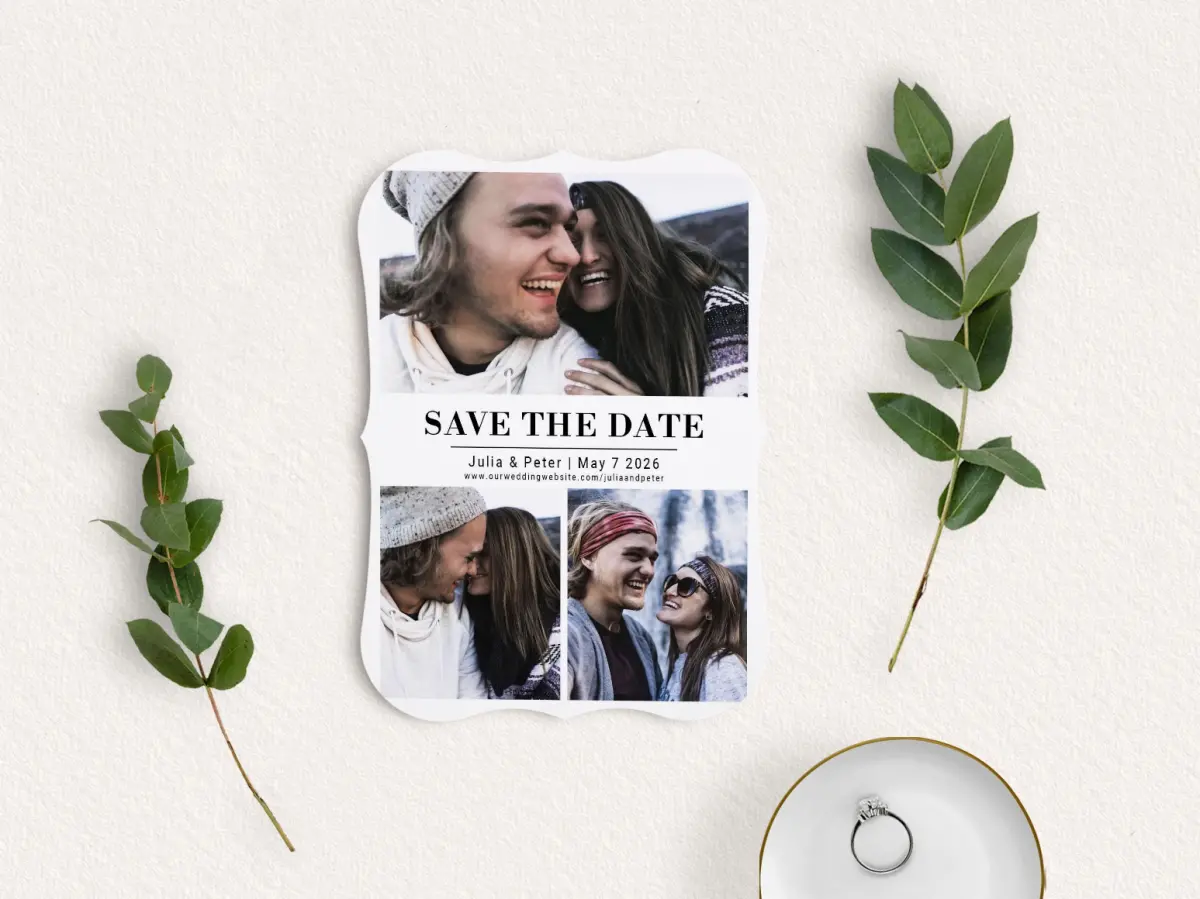 Save the Date Card with Optional Guest Addressing Service