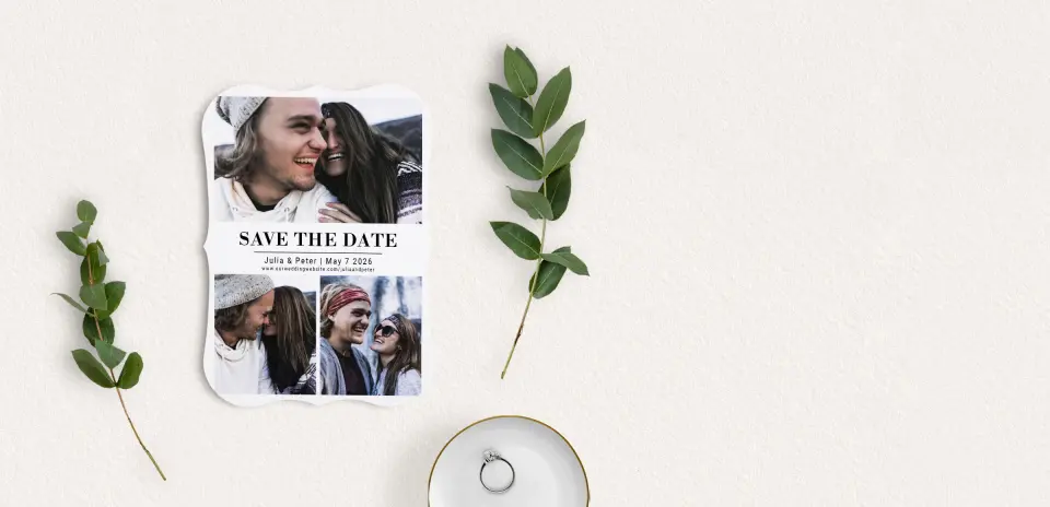Save the Date Card with Optional Guest Addressing Service