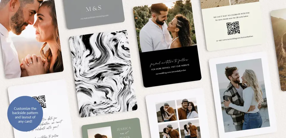 Back of Save the Date Card