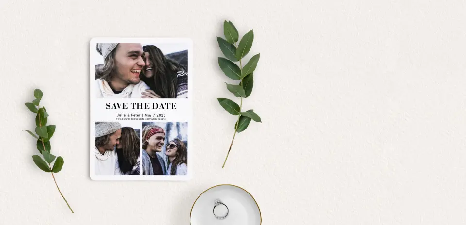 Save the Date Card with Optional Guest Addressing Service