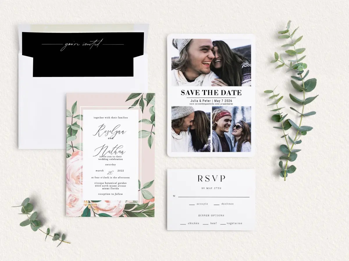 Front of Save the Date Card
