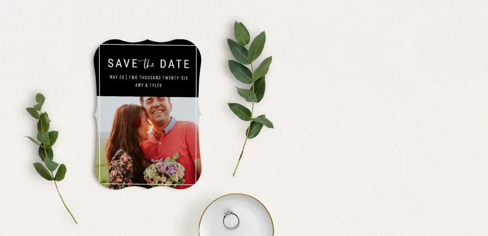 Save the Date Card with Optional Guest Addressing Service