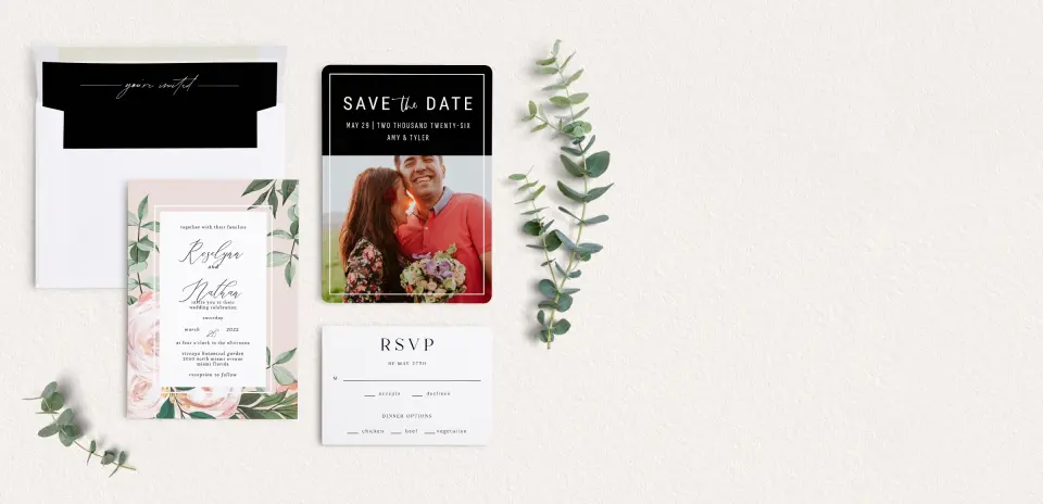 Front of Save the Date Card