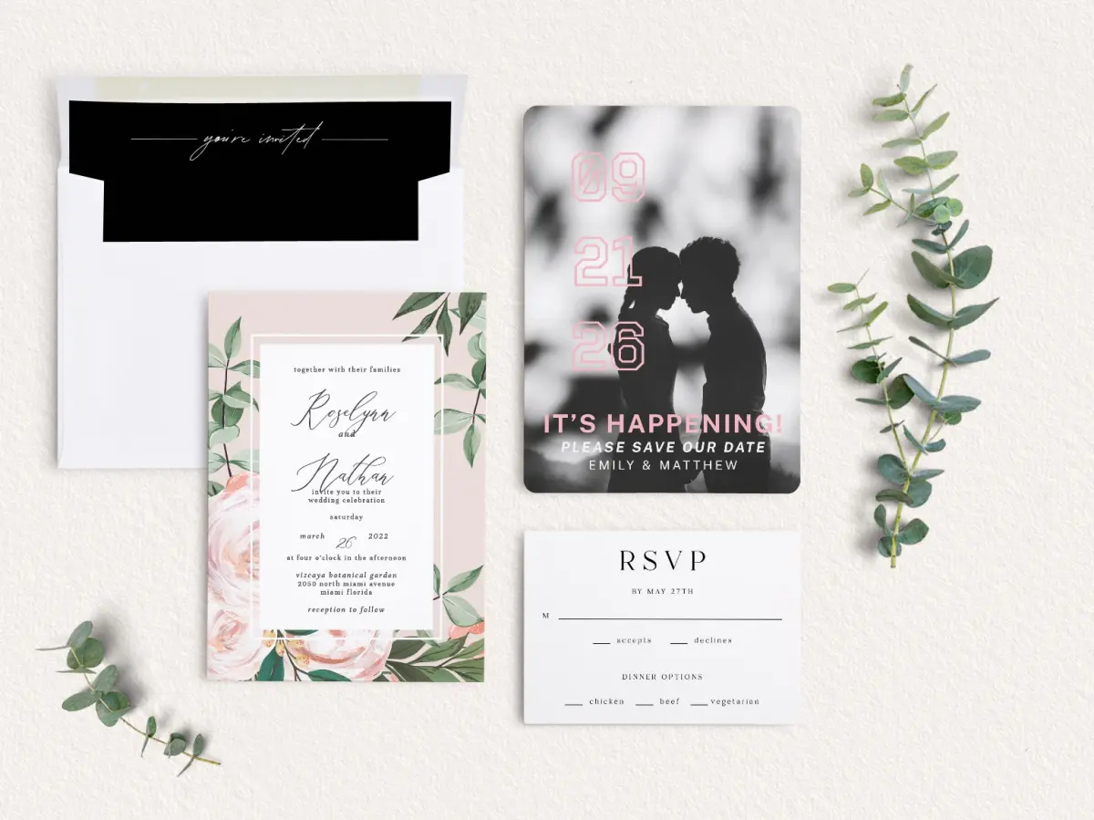 Front of Save the Date Card