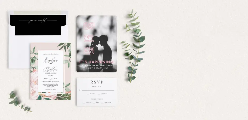 Front of Save the Date Card