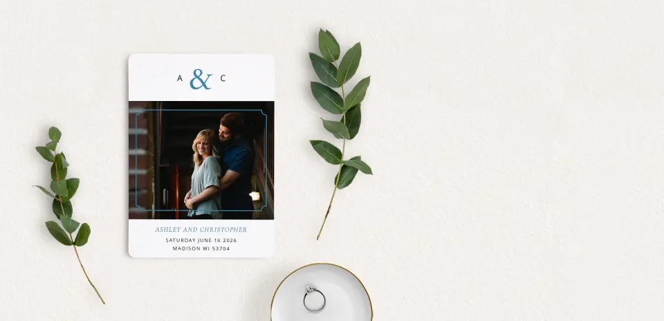 Save the Date Card with Optional Guest Addressing Service