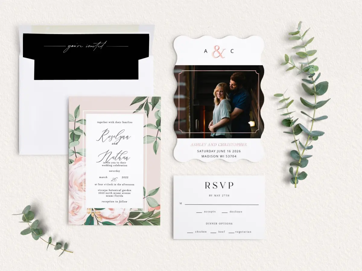 Front of Save the Date Card