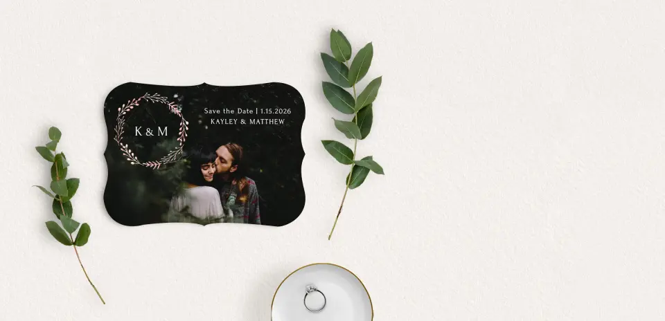 Save the Date Card with Optional Guest Addressing Service