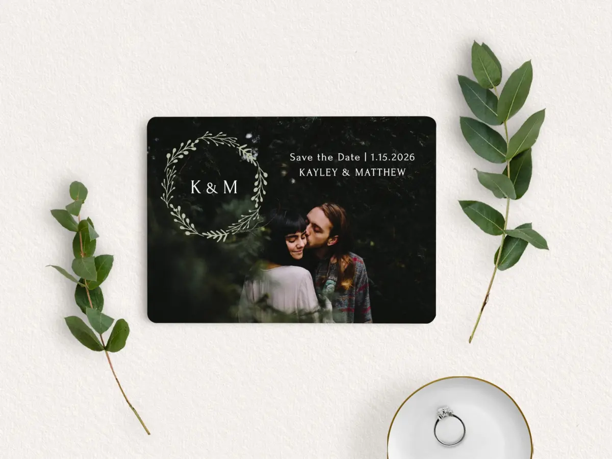Save the Date Card with Optional Guest Addressing Service