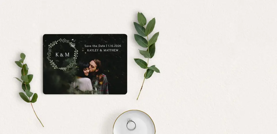 Save the Date Card with Optional Guest Addressing Service