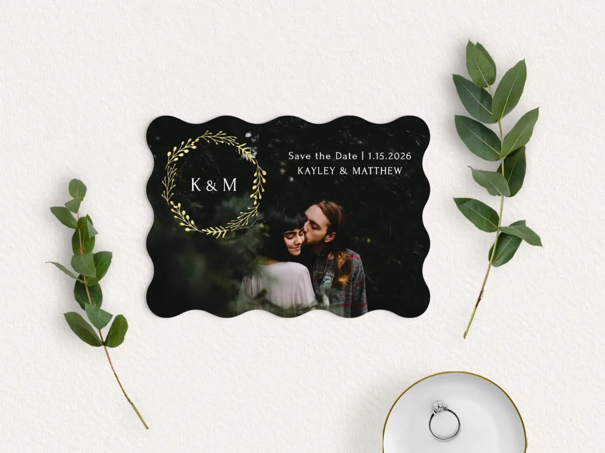 Save the Date Card with Optional Guest Addressing Service