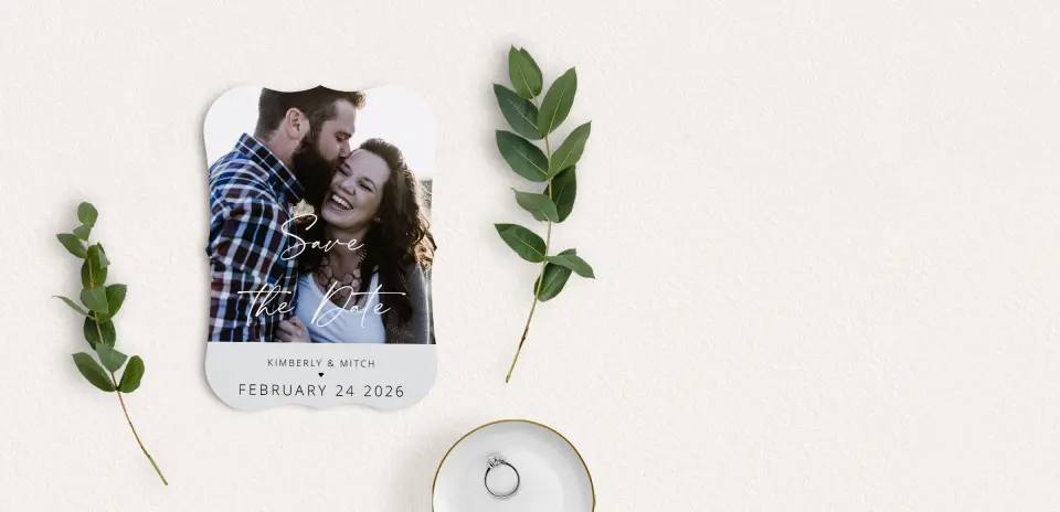 Save the Date Card with Optional Guest Addressing Service