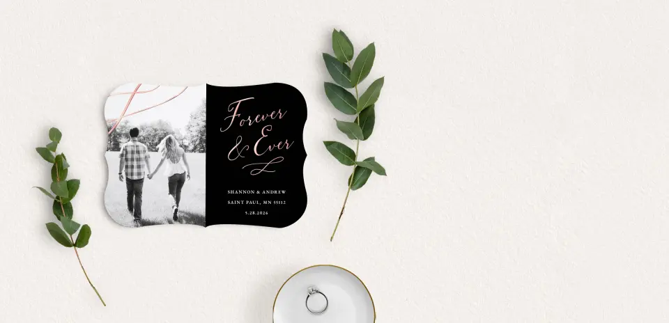 Save the Date Card with Optional Guest Addressing Service