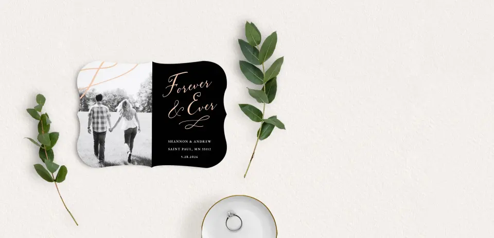 Save the Date Card with Optional Guest Addressing Service