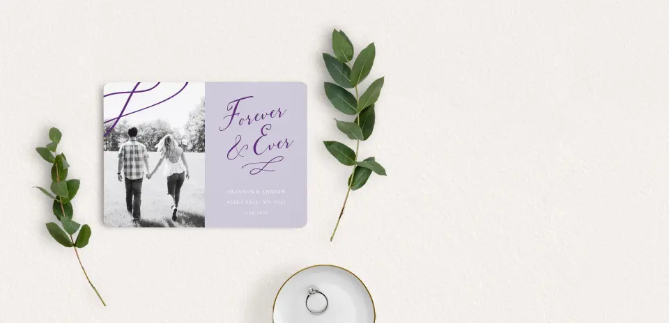 Save the Date Card with Optional Guest Addressing Service