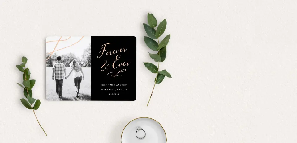 Save the Date Card with Optional Guest Addressing Service