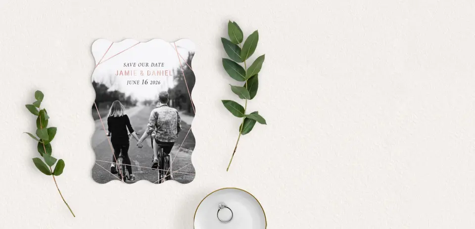 Save the Date Card with Optional Guest Addressing Service