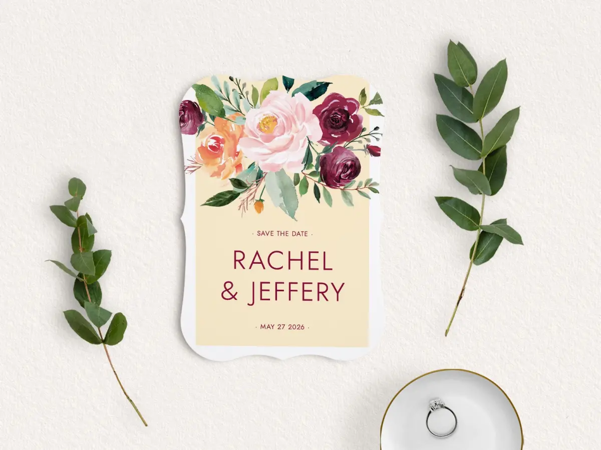 Save the Date Card with Optional Guest Addressing Service
