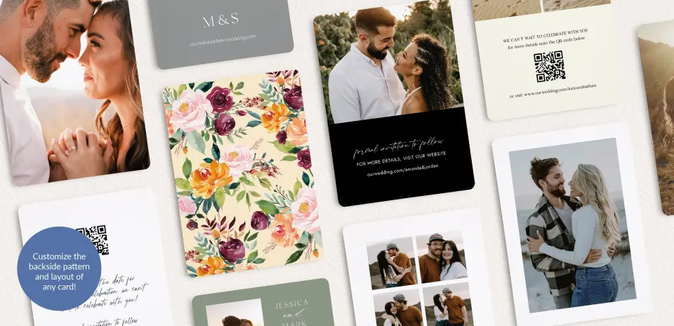 Back of Save the Date Card