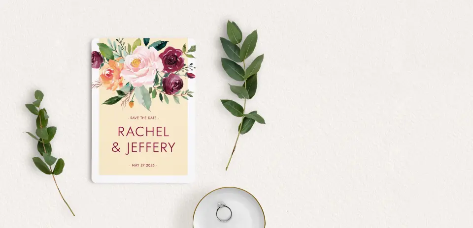 Save the Date Card with Optional Guest Addressing Service