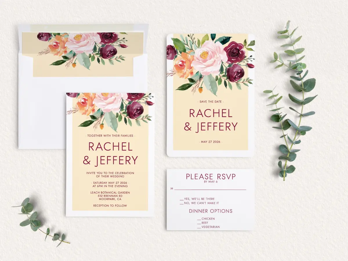Front of Save the Date Card