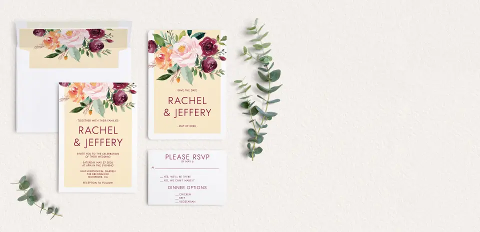 Front of Save the Date Card