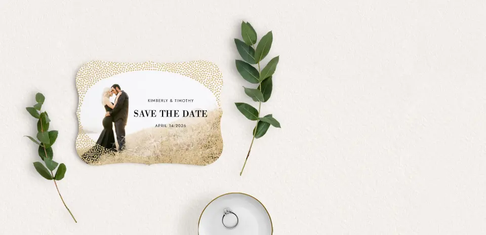 Save the Date Card with Optional Guest Addressing Service