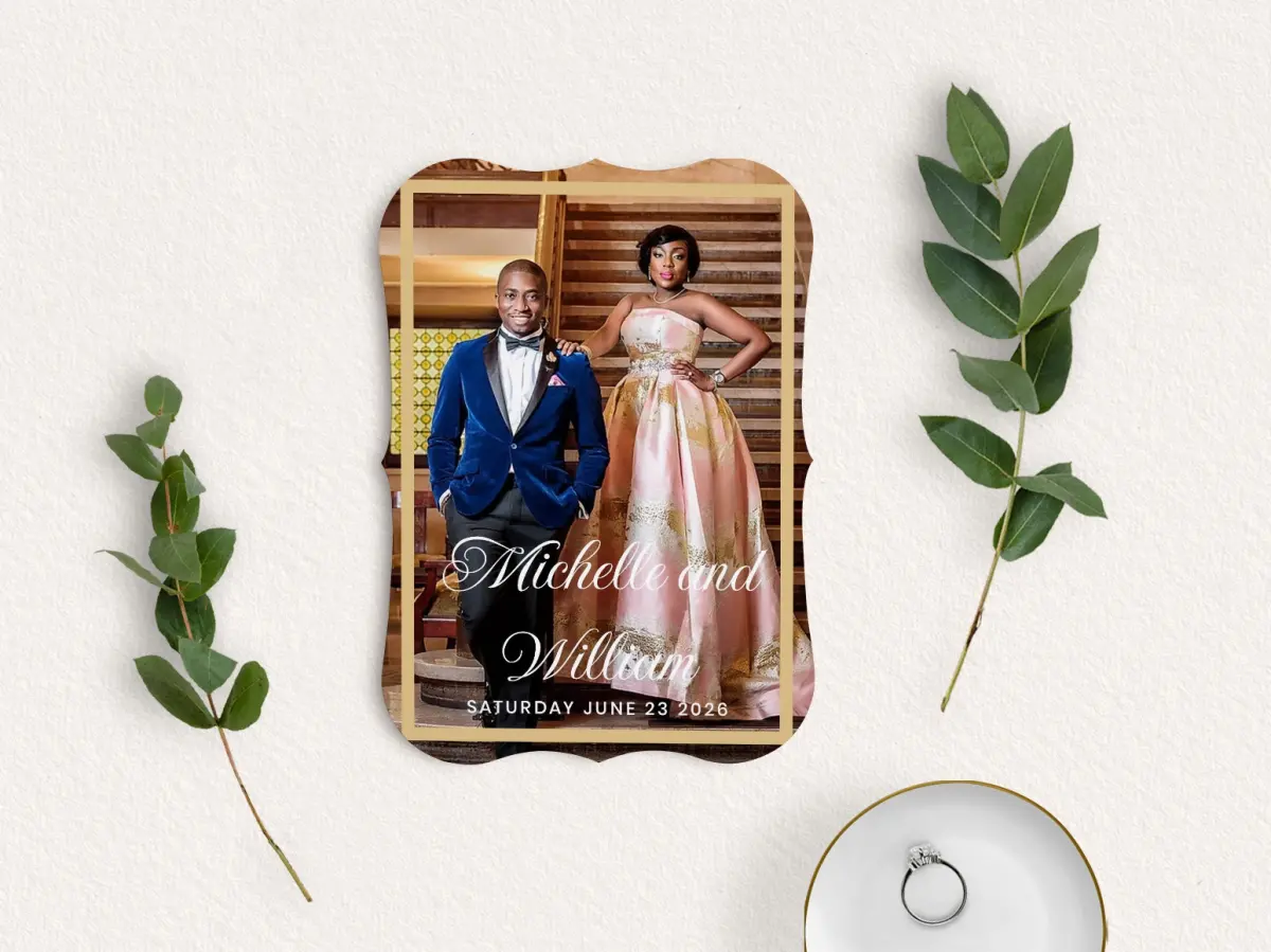 Save the Date Card with Optional Guest Addressing Service