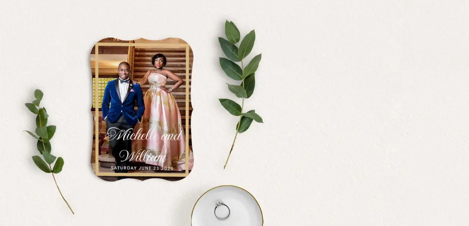 Save the Date Card with Optional Guest Addressing Service