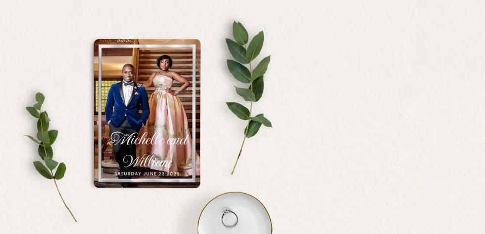 Save the Date Card with Optional Guest Addressing Service