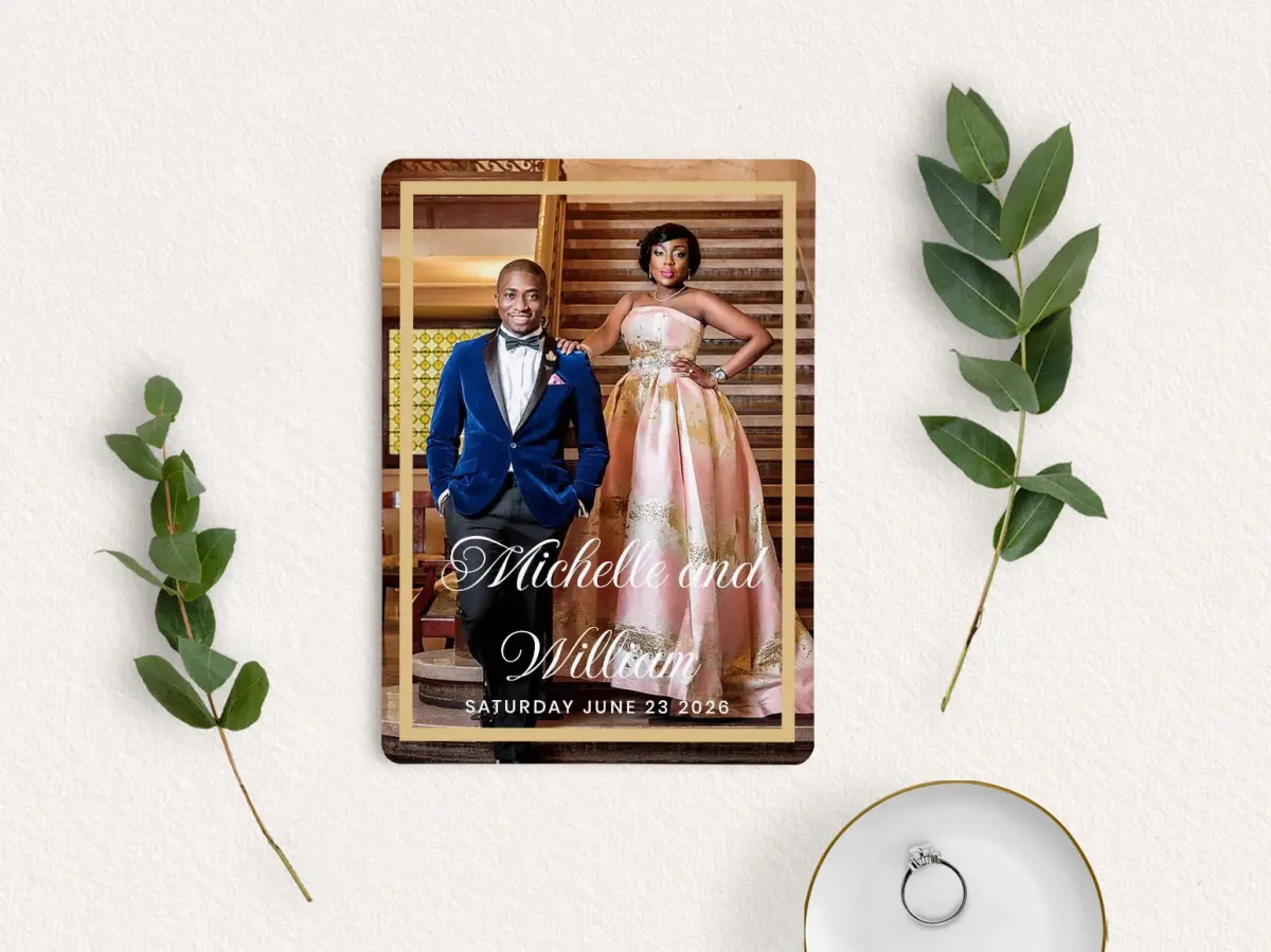 Save the Date Card with Optional Guest Addressing Service