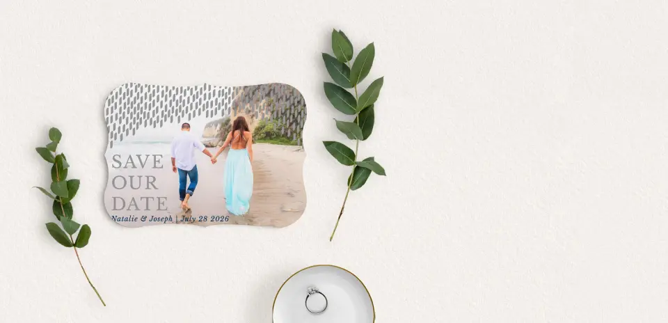 Save the Date Card with Optional Guest Addressing Service