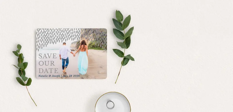 Save the Date Card with Optional Guest Addressing Service