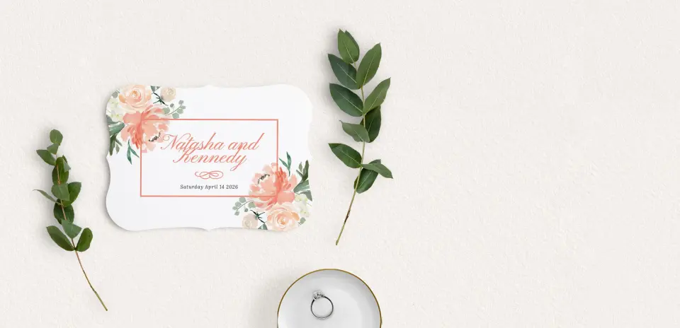 Save the Date Card with Optional Guest Addressing Service