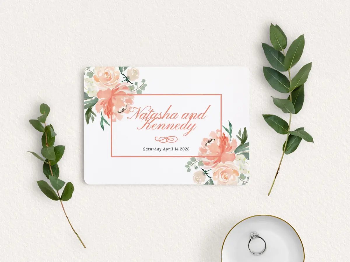 Save the Date Card with Optional Guest Addressing Service